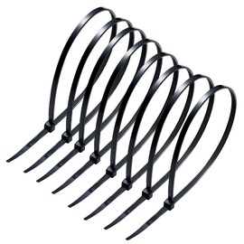 Cable ties 12 inch self-locking nylon zip ties(100pcs) black heavy duty ziptie, suitable for indoor and outdoor use in the company