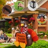 InfleasJoiy 4 FT Pull Banner Turkey Thanksgiving Inflatable Decoration with