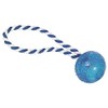 Nobby TPR ball with rope, blue, 26 cm, diameter 7