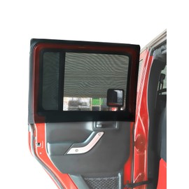 Savadicar Rear Window Sun Shades, Breathable Mesh Side Window Sunshade, Stretchy Sun Screen Net Compatible with 1997-2024 Jeep Wrangler TJ JK JL & Gladiator JT, Anti-UV for Baby/Pets/Camping, Pair