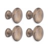 Infinity Decor Mushroom Shaped Solid Brass Round Cupboard Knob Antique
