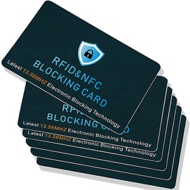 LuojinLuoda RFID Blocking Card 6 Pack for Men & Women, Contactless Smart Slim NFC Protection for Debit Credit Cards and Passport Security Set Ideal for Business Travel Wallet