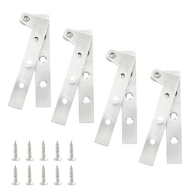 Bivethoi 4 Pcs 360 Degree Rotatable Door Pivot Hinges, Stainless Steel Hinges Concealed Hinges，Door Pivot Hinge with Screws for Windows, Door, Cabinet, Cupboard-100mm/4 in