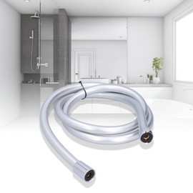 1.5m PVC Shower Hose, Explosion Proof High Pressure RV Shower Hose Smooth Hand Held Shower for Bathroom RV Shower Hose Replacement Silver