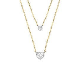 Fossil Women's Sadie Tokens Of Affection Two-Tone Stainless Steel Chain Necklace, Color: Gold (Model: JF04357998)