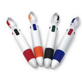 Sea View Treasures 20 Bulk Multi-Colored Ink Shuttle Pen with Carabiner Clip Assortment