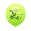 Dinosaur Party Latex Balloons, Green and Yellow, Pack of 12