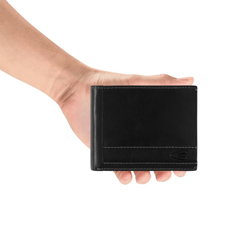 camel active Men's Field Travel Accessory Wallet, black