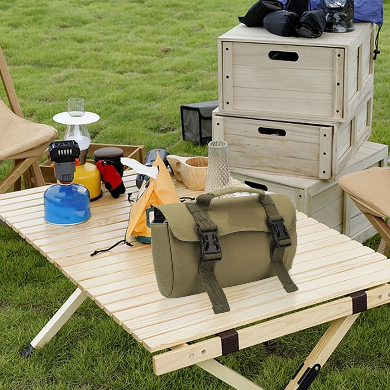 Travel Portable Makeup Bag Multifunctional Canvas Outdoor Camping Gas Canister
