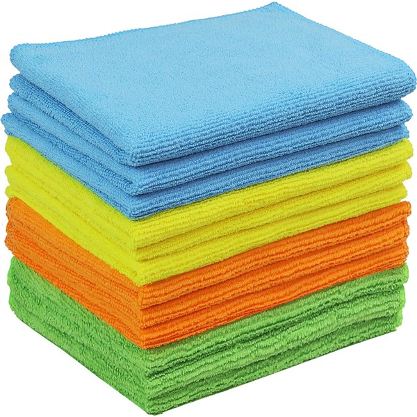 12 Pack - Simple Houseware Microfiber Cleaning Cloth (12" x 12")