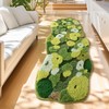COMBLUE Green Moss Runner Rug Bath Mat Non Slip, Ultra