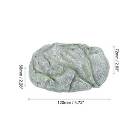 sourcing map Fake Rock Hidden Key Box, Hide Spare Key Waterproof Key Hider, Key Storage Lock Box Stone for Outside Garden Decoration, Grey