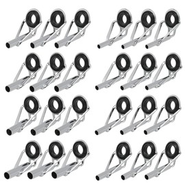 Top Guide, Rod Guide, 8#, Rod Side, 0.07 - 0.13 inches (1.8 - 3.2 mm), Stainless Steel, Fishing Rod Tip, 8 Sizes, 24 Piece Set