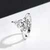 Raivari Moissanite Engagement Rings 4.14cttw Pear Cut Promise Rings D