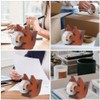 2Pcs Squirrel Shaped Tape Dispenser Wooden Desktop Tape Cutter Tape