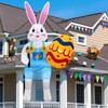 OurWarm 8FT Easter Inflatables Outdoor Decorations, Sitting Bunny with Eggs