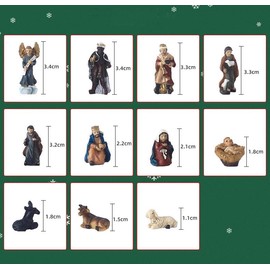 zalati Statue The Birth of Jesus Resin Ornaments Decorations for Christmas Catholic Religious Garden, Home Decoration