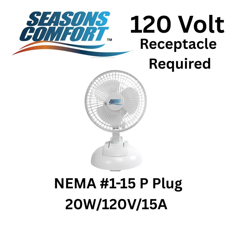 Seasons Comfort Personal Clip Or Desk Fan With Removable Base,