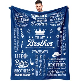Christmas Brother Gifts, Gifts for Brother for Christmas, Brother Gifts from Sister, Brother Birthday Gifts, Birthday Gifts for Brother, Gifts for Adult Brothers, to My Brother Blanket 60x50 inch