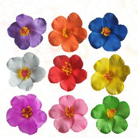 Frcolor Hibiscus Artificial Hair Clips, 27 Pieces, Flower Hairpins, Cute Flowers, Plumeria, Hibiscus, Hair Ornaments