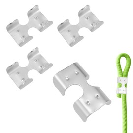 SATUY 1/2 Inch Double Rope Clips, Heavy Duty Zinc Plated Double-Ended Rope Clamps, Rope Loop End Clip for Twisted or Braided Ropes (Silver)