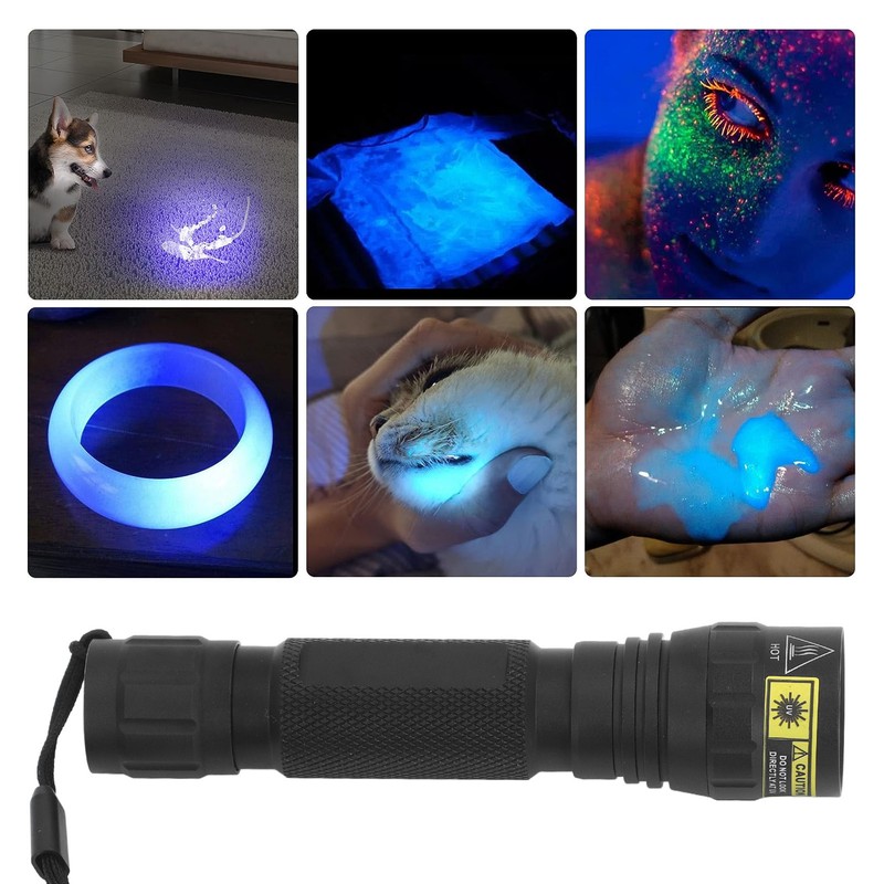 UV Flashlight 365nm Aluminum Portable Professional UV Flashlight for Resin