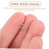 SHOWERORO Elegant Nose Jewelry Spiral Nose Ring Hoop Ring Jewelry
