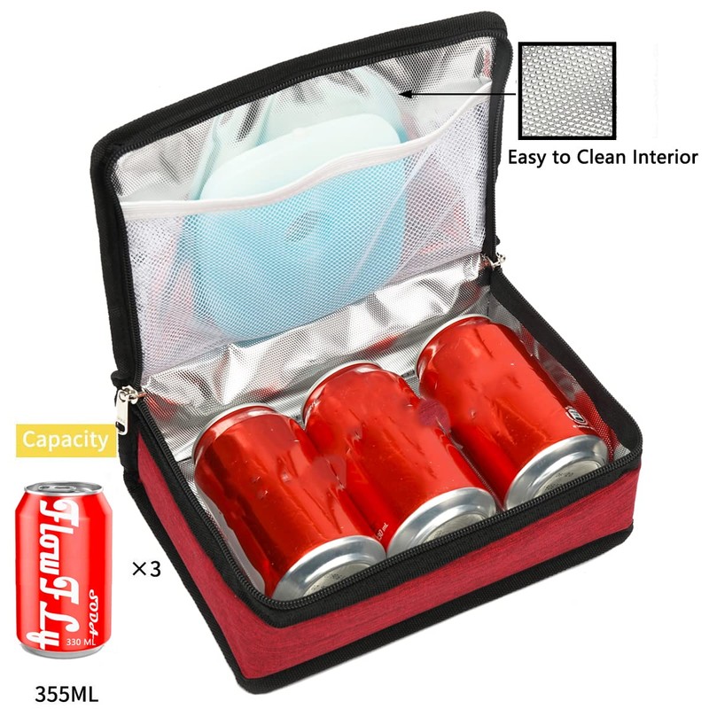 FlowFly Small Insulated Lunch box Portable Soft Bag Mini Cooler