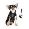 Cats and Dogs Vest Harnesses with Leash Reflective (Black, L)