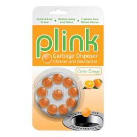 Plink Garbage Disposer Cleaner and Deodorizer, Freshener & Odor Removing Balls, Easy to Use - 10 Count, Orange