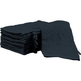 REDBEST Waschhandschuh Oceanside 12er-Pack Walk-Frottier schwarz Größe 16x21 cm