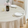 SPRICA Round Tablecloth 120cm Diameter Water Resistant Linen Texture Spill