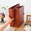 ReliThick 2 Pcs Leather 3 Ring Binder 2" Round Rings