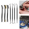 7-teiliges Mini-Drahtbürste & Pick-Kit,Pistolenreinigungsbürsten,Doppelseitige Messing-Kupfer-Nylon-Stahlbürste und Ploymer-Metall-Picks zum Reinigen von