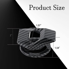 Middrivr Engine Start/Stop Button Cover, Carbon Fiber Zinc Alloy Car Power Control Trim, Push to Start Button Key Ignition Protective Cover, Universal for Civic CRV XRV Challenger Charger CHR
