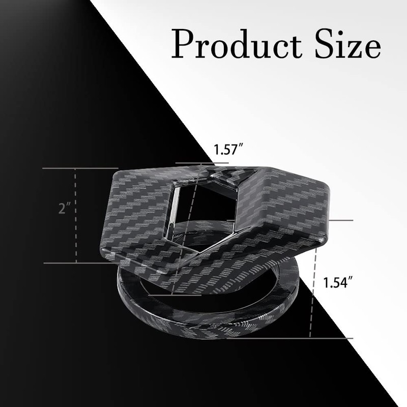 Middrivr Engine Start/Stop Button Cover, Carbon Fiber Zinc Alloy Car