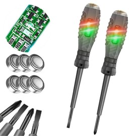 2-in-1 High Torque Strong Magnetic Screwdriver Electricity Detector, Electric Non-Contact Voltage Tester Pen, for Electrician Tools (2Pcs)