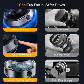 Jkoailiwi Jkoailiwi 360 Adjustable Electric Vacuum Magnetic Car Phone Holder for Magsafe, Auto Suction Cup Phone Mount for Windshield/Screen, Hands-Free Vacuum Magnet Phone Stand for All Smartphones