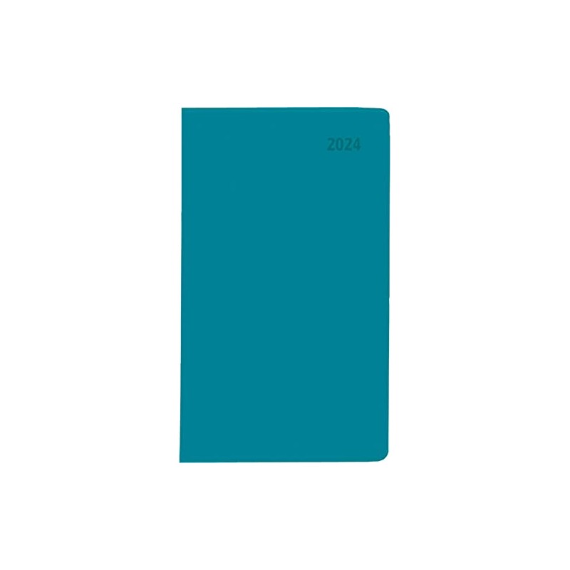 Leporello Pocket Planner PVC Turquoise 2024 9.5 x 16 1M/2S