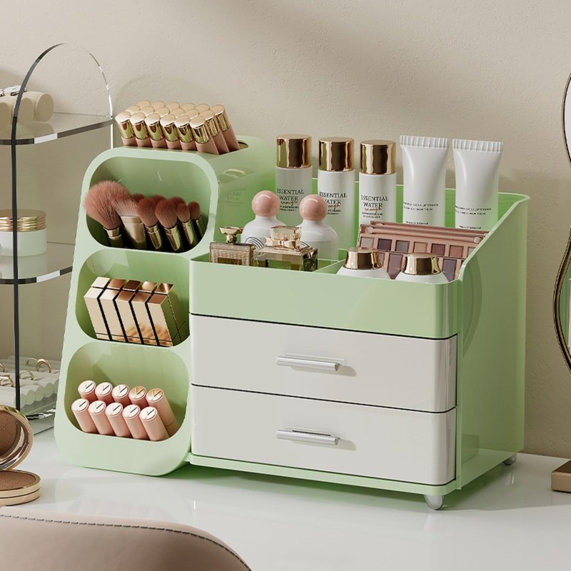 Booklov Makeup Organizer for Vanity, Large Capacity Cosmetic Display Case
