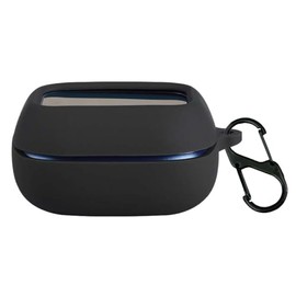 QWYJ Funda para JBL Live Beam 4/Live Flex 4/Live Buds 4 Case Carcasa Protectora de Silicona, Funda con Mosquetón Llavero Anti-perdida (Negro)