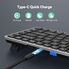 TECKNET Bluetooth Keyboard Rechargeable, 4-Device Free Switching (2.4G+BT)