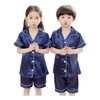 Pijama Niño Niña Pijama De Seda De Manga Conjunto Lindo