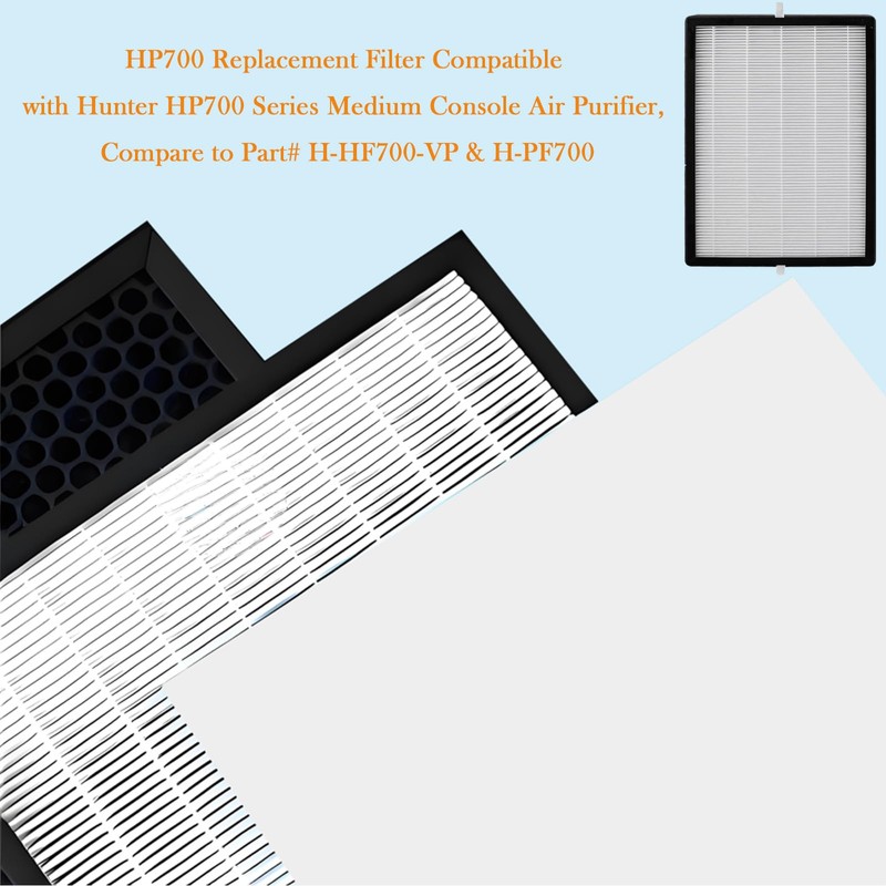 HP700 Filters Replacement Compatible with Hunter HP700 / H-HF700-VP/H-PF700 Air