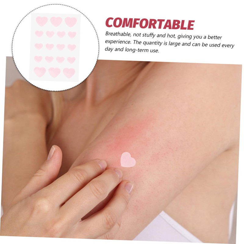 KOMBIUDA 2sheets Breathable Hydrocolloid Pimple Patches of Heart Stickers for