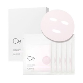 CELONIA Signature Bio - Mascarilla facial hidratante profunda con células madre, tratamiento antienvejecimiento para una piel sana y brillante, minimiza los poros, reduce la línea fina, aumenta la elasticidad, corrige el enrojecimiento, 5 unidades