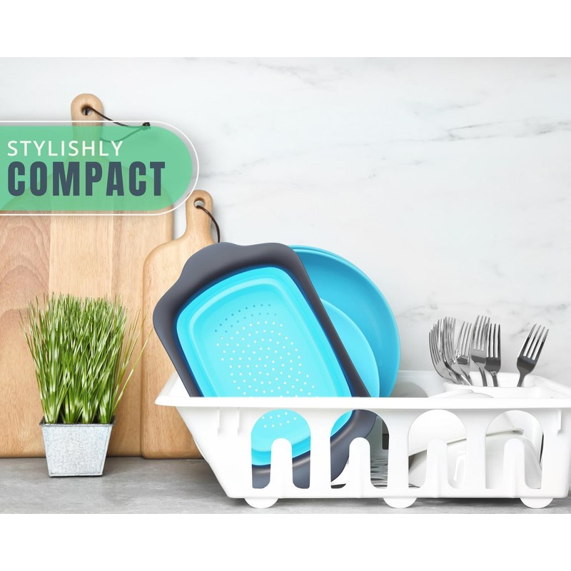 XL Large Kitchen Strainer by Comfify - Collapsible Silicone Over