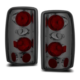 AmeriLite for 2000-2006 Chevy Tahoe Suburban/GMC Yukon Denali XL Euro Style Smoke Replacement Taillights Assembly Set - Passenger and Driver Side