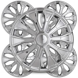 Winjet 15 Inch Hubcaps [Only Fit Iron Hub - Steel Wheel] Universal Wheel Rim Cover (Set of 4) Hub Caps Replacement for Car Truck SUV (15 Inch, Chrome)