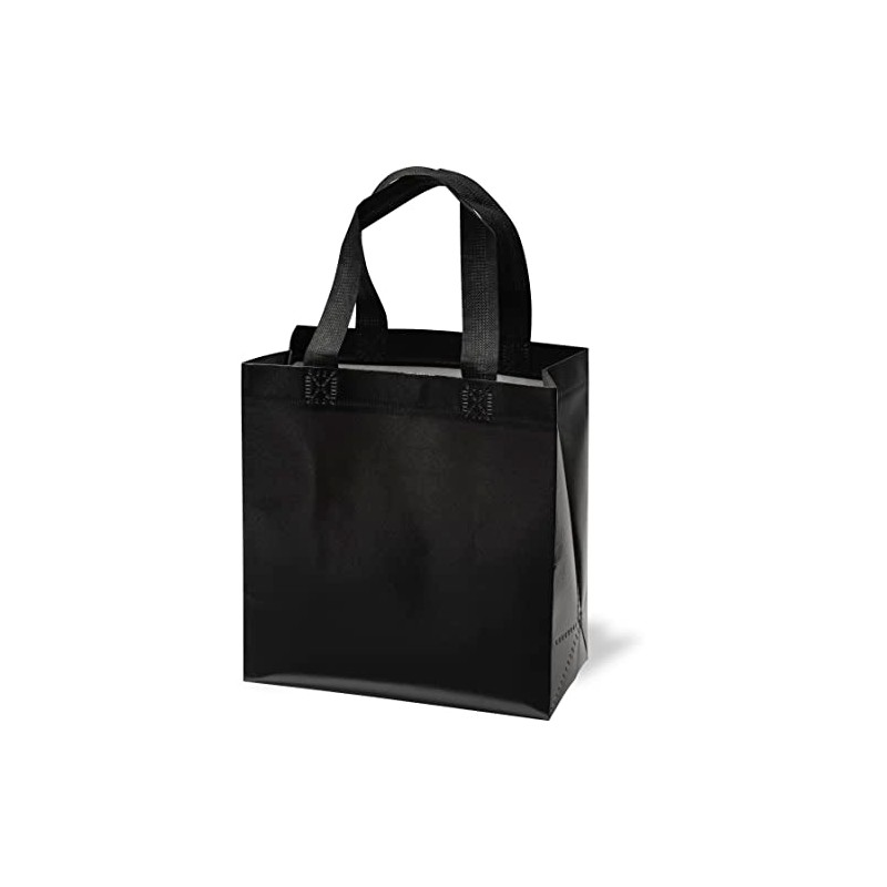 Merangue Reusable Bulk Shopping Bags, Laminated, Foldable Grocery Bags, Black,
